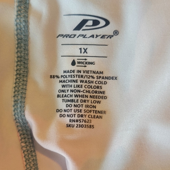 Pro player moisture wicking 7/8 legging w/2 pockets. Sizes large-3X avail. NWT - Picture 12 of 14